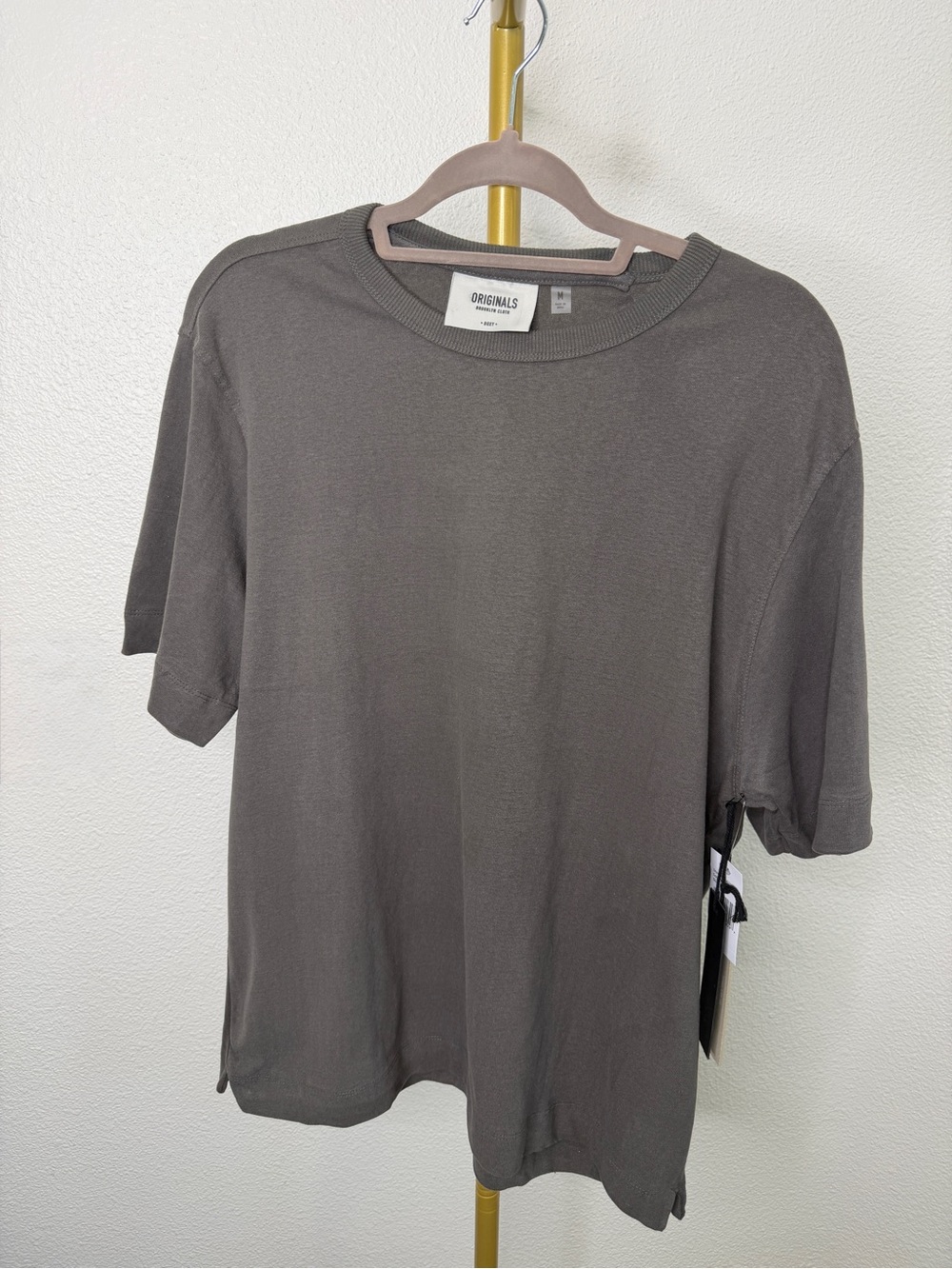 Original Brooklyn Cloth Men's Boxy Heavyweight Tee Charcoal Oversized Streetwear